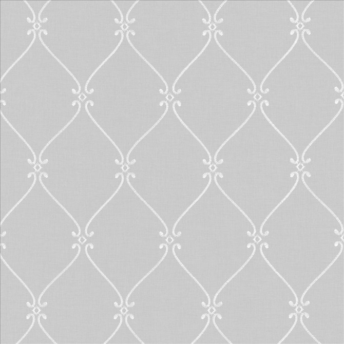 Kasmir Fabric Searcy White 5108 100% Polyester TURKEY Not Tested Horizontal: 6 2/8 inches and Vertical: 10 inches 118 - 127 - My Fabric Connection -