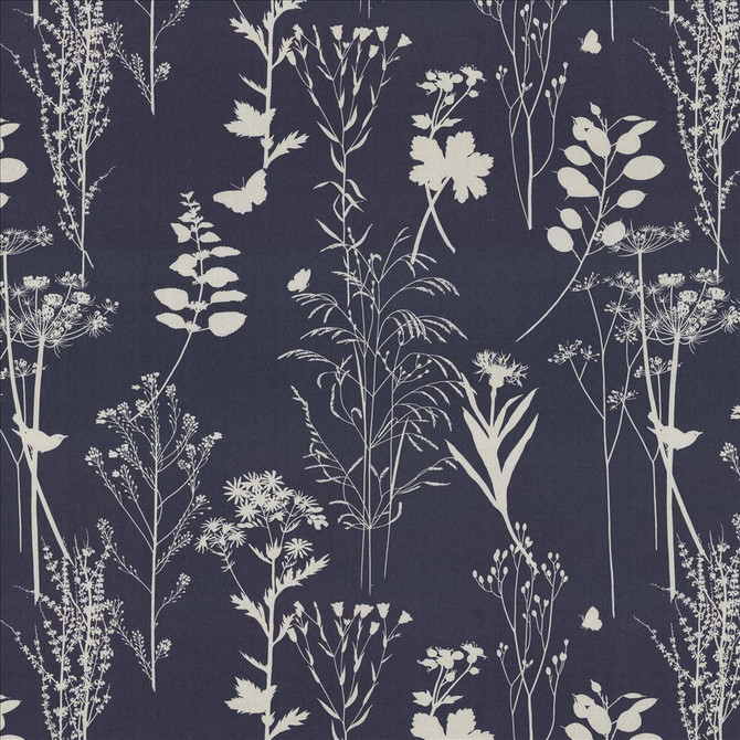 Kasmir Fabric Silhouette Navy 5081 100% Cotton
 UNITED KINGDOM 16,000 Martindale Cycles Horizontal: 27 inches and Vertical: 25 2/8 inches 54 - My Fabric Connection -