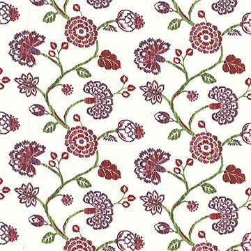 Kasmir Fabric Stoneleigh Crangrape 1435 / 38 100% Cotton 12,000 Wyzenbeek Double Rubs </p><p>Repeat: Horizontal: 27 Inches and Vertical: 25 2/8 Inches 54 Inches - My Fabric Connection -