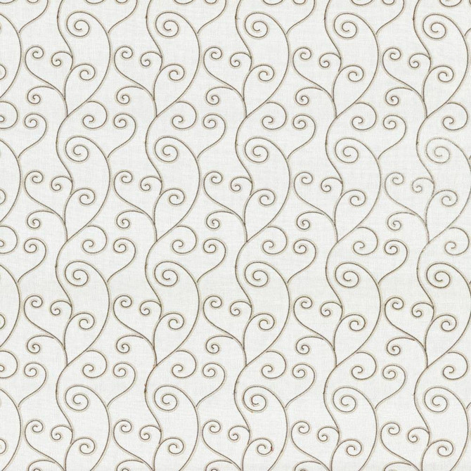 Kasmir Fabric Swoop Off White 1443 INDIA Not Tested H: 6 4/8 inches, V:9 4/8 inches 55 - My Fabric Connection - Kasmir