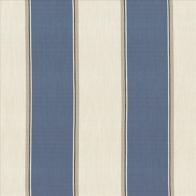 Kasmir Fabric Thoreau Stripe Indigo 1446 42% Viscose
40% Polyester
18% Linen
 CHINA 30,000 Martindale Cycles </p><p>Repeat: Horizontal: 14 inches and Vertical: N/A 57 - My Fabric Connection -