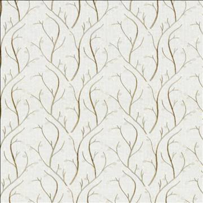 Kasmir Fabric Tuscan Vine Cloud 1443 54% Linen 32% Cotton 14% Polyester Embroidery Contents 100% Viscose INDIA Not Tested H: 13 2/8 inches, V: 9 inches 55 - My Fabric Connection - Kasmir