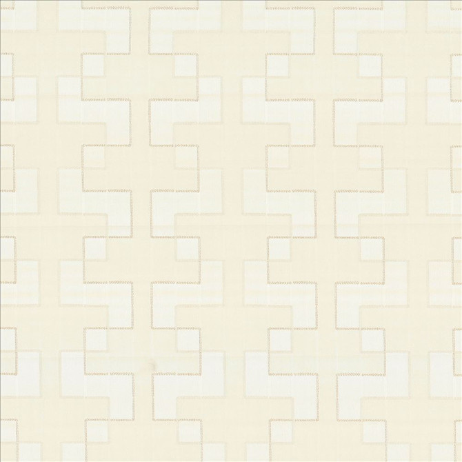 Kasmir Fabric Urbanite Off White See sample 100% Polyester
 INDIA Not Tested </p><p>Repeat: Horizontal: 9 4/8 inches and Vertical: 5 inches 55 - My Fabric Connection -