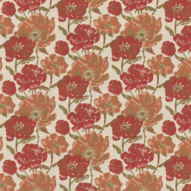 Kasmir Fabric Verdier Poppy 1434 CHINA 60,000 Wyzenbeek Double Rubs H: 30 inches, V:23 inches 60 - My Fabric Connection - Kasmir