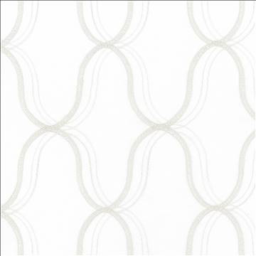 Kasmir Fabric Wavefront White 5077 100% Polyester Embroidery Contents 100% Polyester TURKEY Not Tested H: 4 3/8 inches, V: 6 3/8 inches 58 - 59 - My Fabric Connection - Kasmir