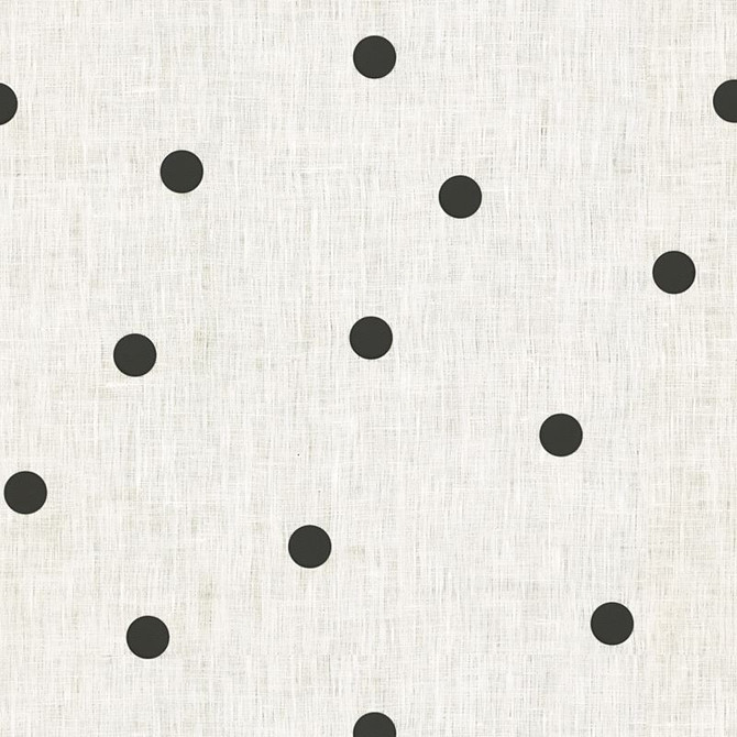 Kravet Design Fabric 4095.81 Scatter Dot Black Kate Spade Curiosities Linen 88%, Viscose 12% India see sample Horizontal: 17 inches and Vertical: 16 inches 50.5 inches - My Fabric Connection -