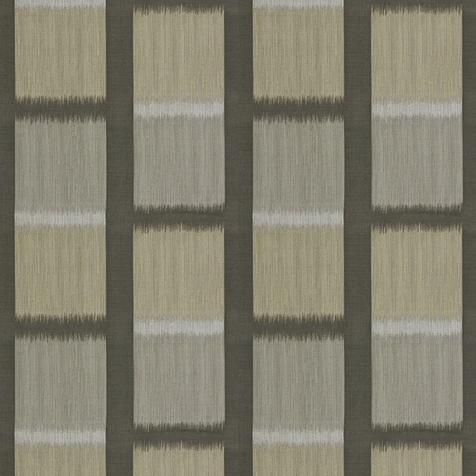 Kravet Couture Fabric 32108.21 Graphic Ikat Charcoal Modern Luxe II Silk 75%, Cotton 25% India see sample Horizontal: 13 inches and Vertical: 12 inches 54 inches - My Fabric Connection -