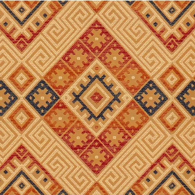 Kravet Design Fabric 33813.916 Kassa Durango Museum Of New Mexico Rayon 44%, Cotton 40%, Polyester 15%, Nylon 1% USA Heavy Horizontal: 9.5 inches and Vertical: 12.5 inches 56.5 inches - My Fabric Connection -