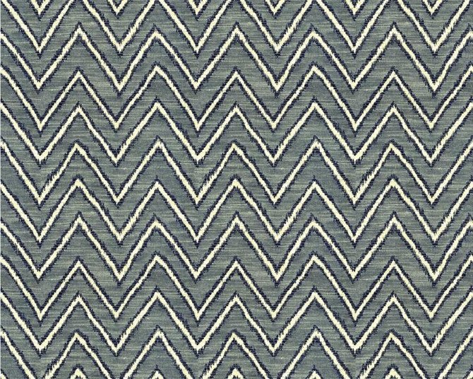 Kravet Design Fabric 33889.5 Karamat Indigo Constantinople Cotton 42%, Polyester 38%, Rayon 20% China Heavy Horizontal: 9 inches and Vertical: 7 inches 56 inches - My Fabric Connection -