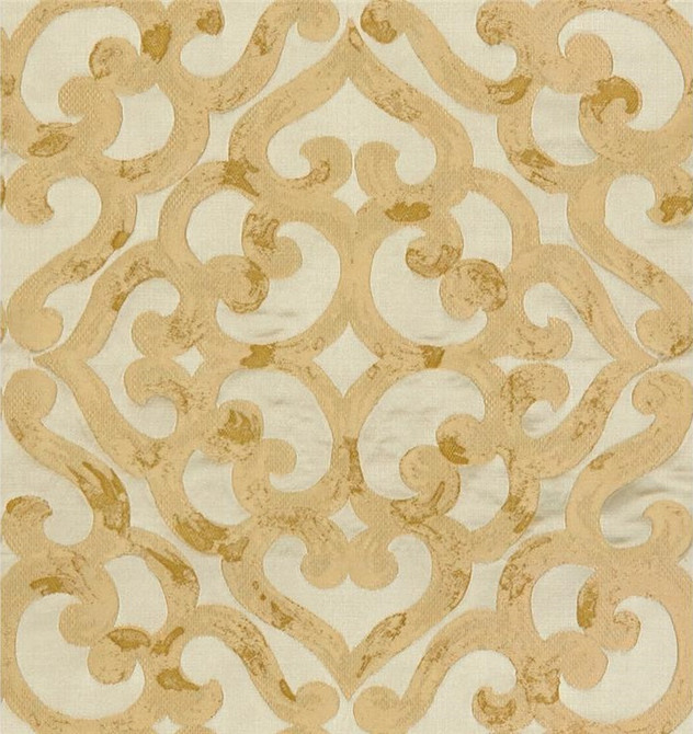 Kravet Design Fabric 33799.416 Kurrajong Gold Candice Olson Viscose 58%, Polyester 22%, Acrylic 20% India Light Horizontal: 18.5 inches and Vertical: 20.5 inches 54 inches - My Fabric Connection -