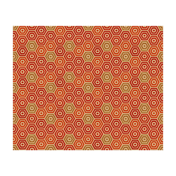 Kravet Design Fabric Palencia Persimmon JONATHAN ADLER PERFORMANCE FABRICS COTTON - 49%;NYLON - 34%;POLYESTER - 17% United States HEAVY Horizontal: 5 and Vertical: 4 54 - My Fabric Connection -