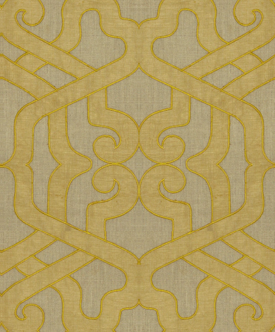 Kravet Couture Fabric 32076.14 Modern Elegance Saffron Modern Colors II Linen 80%, Viscose 15%, Silk 5% India See Sample Horizontal: 13 inches and Vertical: 15.5 inches 51 inches - My Fabric Connection -