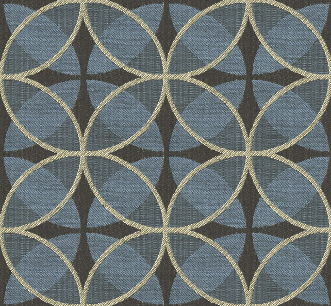 Kravet Contract Fabric 31526.5 Clockwork Sapphire - Recycled Polyester 39%, Polyester 35%, Cotton 26% USA Heavy H" 14 inches, V: 5 inches 55 inches - My Fabric Connection - Kravet Contract