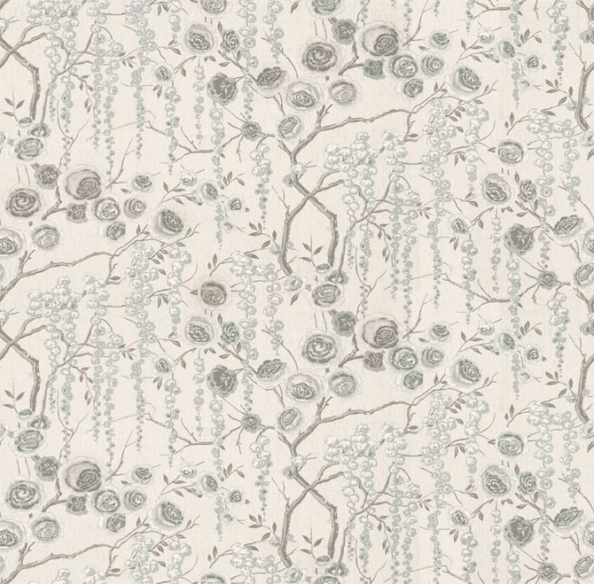 Kravet Basics Fabric PEONYTREE.11 Peonytree Silver Sarah Richardson Harmony Linen 100% China Medium Horizontal: 27 inches and Vertical: 27 inches 54.5 inches - My Fabric Connection -