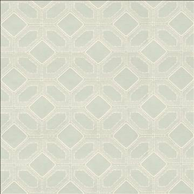 Kasmir Fabric Latticework Vapor 1450 47% Cotton 39% Polyester 14% Rayon INDIA 15,000 Wyzenbeek Double Rubs H: 6 4/8 inches, V: 6 inches 56 - My Fabric Connection - Kasmir