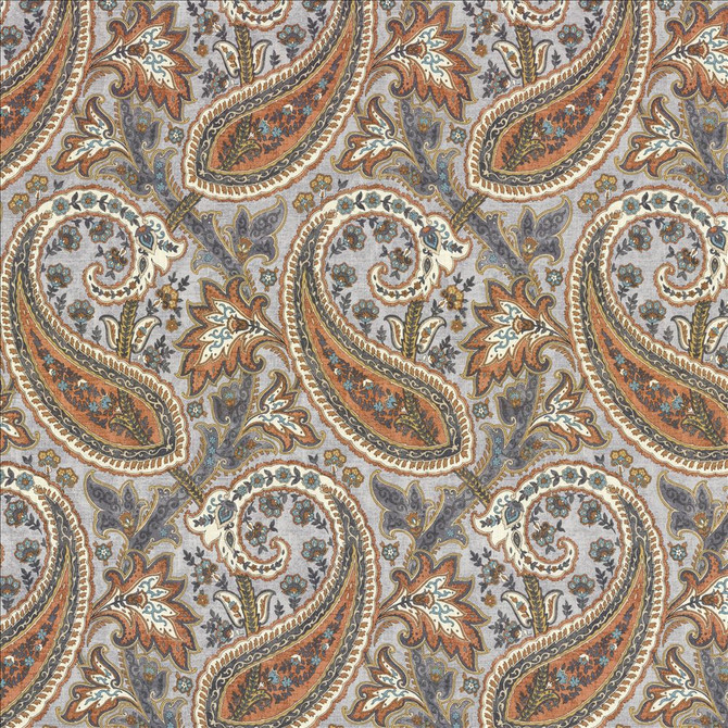 Kasmir Fabric Parisi Paisley Persimmon 5121 55% Linen
45% Cotton
 CHINA </p><p>Repeat: Horizontal: 13 4/8 inches and Vertical: 27 inches 53 - My Fabric Connection -