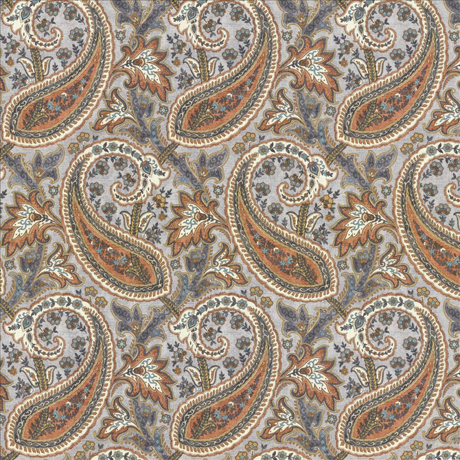 Kasmir Fabric Parisi Paisley Persimmon 5121 55% Linen
45% Cotton
 CHINA 27,000 Wyzenbeek Double Rubs </p><p>Repeat: Horizontal: 13 4/8 inches and Vertical: 27 inches 53 - My Fabric Connection -