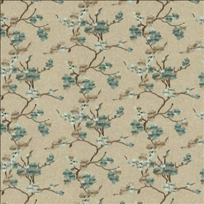 Kasmir Fabric Picturesque Lagoon 1450 73% Cotton 27% Polyester INDIA 15,000 Wyzenbeek Double Rubs H: 25 2/8 inches, V: 18 5/8 inches 54 - My Fabric Connection - Kasmir