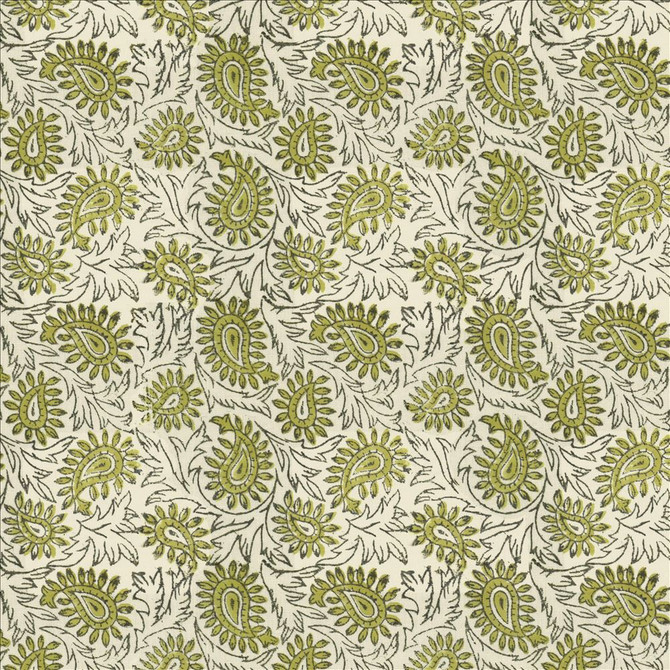 Kasmir Fabric Swansea Leaf Olive 5124 52% Linen
48% Cotton
 INDIA Not Tested Horizontal: 6 4/8 inches and Vertical: 6 4/8 inches 53 - My Fabric Connection -