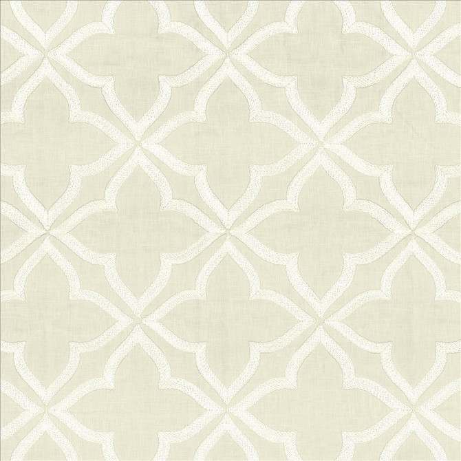 Kasmir Fabric Adornment White 5156 70% Polyester 30% Cotton INDIA Not Tested Horizontal: 8 6/8 inches and Vertical: 9 3/8 inches 54 - My Fabric Connection -