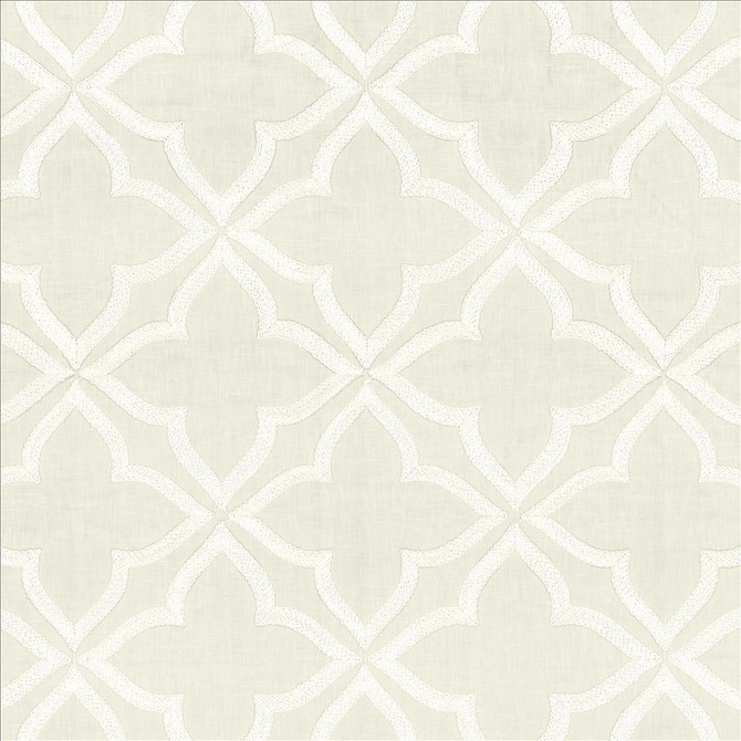 Kasmir Fabric Adornment White 5156 70% Polyester
30% Cotton
 INDIA Not Tested </p><p>Repeat: Horizontal: 8 6/8 inches and Vertical: 9 3/8 inches 54 - My Fabric Connection -