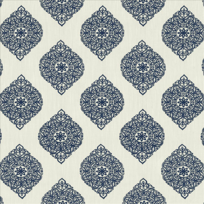Kasmir Fabric Blissful Blue 5156 100% Polyester CHINA Not Tested Horizontal: 11 6/8 inches and Vertical: 11 6/8 inches 59 - My Fabric Connection -