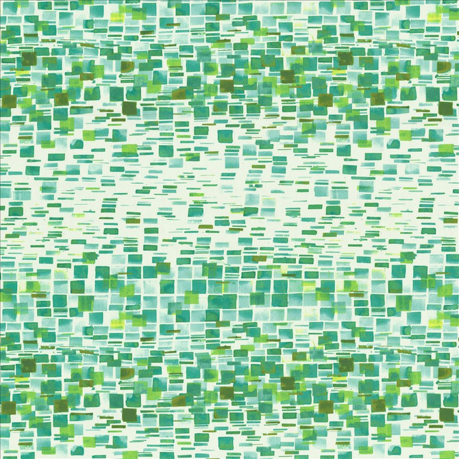 Kasmir Fabric Cubic Green 5154 100% Cotton SPAIN 51,000 Wyzenbeek Double Rubs Horizontal: 27 inches and Vertical: 27 inches 54 - My Fabric Connection -