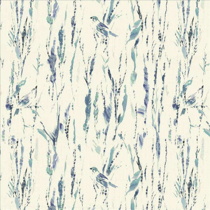 Kasmir Fabric Feathers Blue 5154 100% Cotton
 SPAIN 51,000 Wyzenbeek Double Rubs </p><p>Repeat: Horizontal: 27 inches and Vertical: 25 2/8 inches 54 - My Fabric Connection -