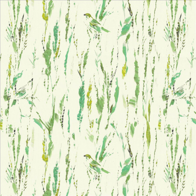 Kasmir Fabric Feathers Green 5154 100% Cotton
 SPAIN </p><p>Repeat: Horizontal: 27 inches and Vertical: 25 2/8 inches 54 - My Fabric Connection -