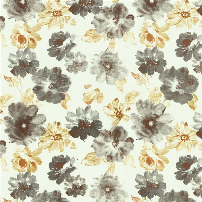 Kasmir Fabric Flower Garden Burnt Orange 5155 91% Linen
9% Cotton
 CHINA </p><p>Repeat: Horizontal: 24 6/8 inches and Vertical: 24 4/8 inches 55 - My Fabric Connection -
