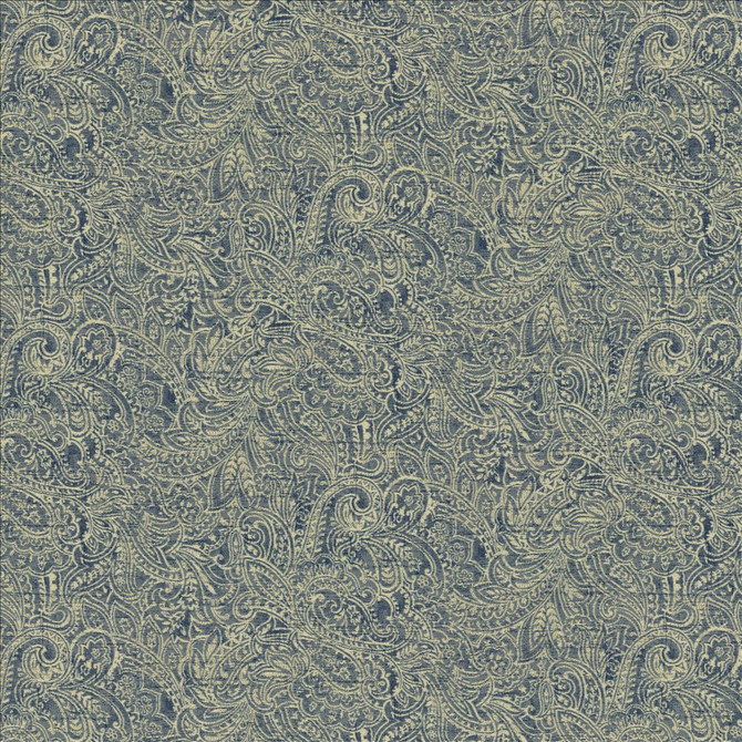 Kasmir Fabric Headdress Denim 5143 100% Polyester
 CHINA 51,000 Wyzenbeek Double Rubs Horizontal: 29 inches and Vertical: 14 4/8 inches 54 - My Fabric Connection -