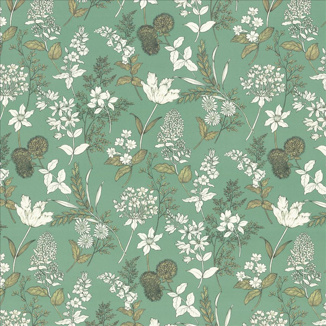 Kasmir Fabric Lily Seafoam 5154 100% Cotton
 SPAIN </p><p>Repeat: Horizontal: 27 inches and Vertical: 27 inches 54 - My Fabric Connection -
