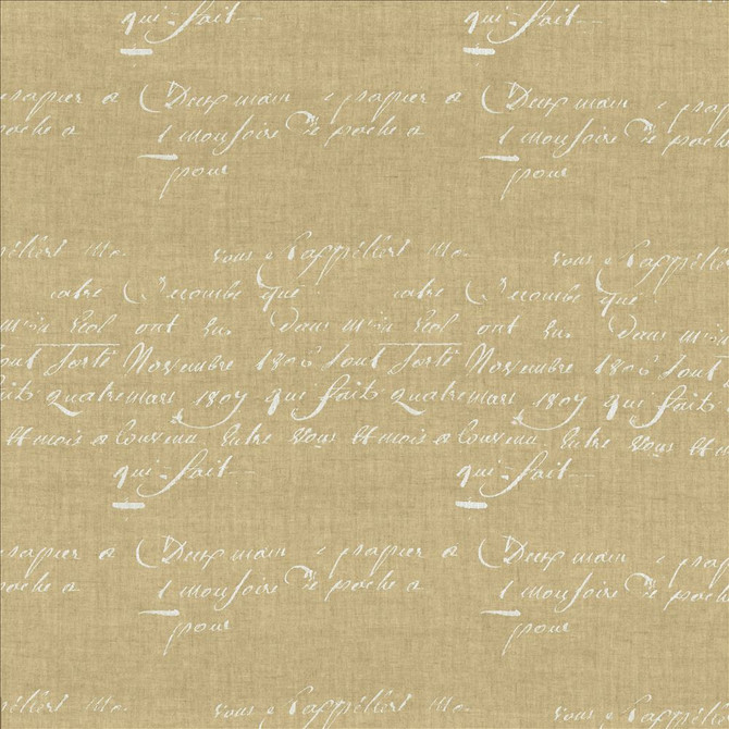 Kasmir Fabric Script Natural See sample 100% Linen
 FRANCE Not Tested </p><p>Repeat: Horizontal: 17 7/8 inches and Vertical: 25 2/8 inches 63 - My Fabric Connection -