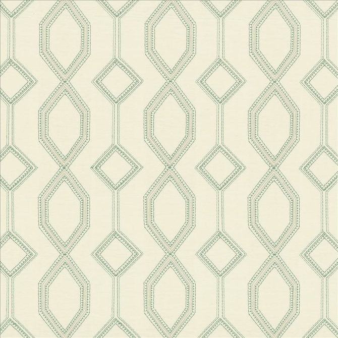 Kasmir Fabric Station Aqua 5156 100% Cotton
 INDIA </p><p>Repeat: Horizontal: 8 4/8 inches and Vertical: 7 4/8 inches 54 - My Fabric Connection -