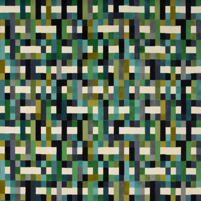 Kravet Couture Fabric Abstract Moment Peacock MODERN TAILOR COTTON - 92%;POLYESTER - 8% United States HEAVY Horizontal: 25 and Vertical: 24 50 - My Fabric Connection -