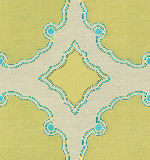 Kravet Couture Fabric 31272.313 Interpretation Citron Teal our website for purchase Silk 100% India Light Horizontal: 13 inches and Vertical: 14 inches 54 inches - My Fabric Connection -