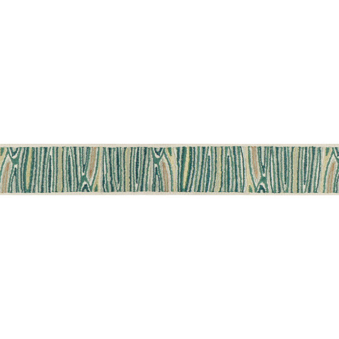 Kravet Design Trim Woodside Teal BRAIDS BANDS & BORDERS RAYON - 72%;POLYESTER - 28% India - Horizontal: 2 and Vertical: 7.88 2 - My Fabric Connection -