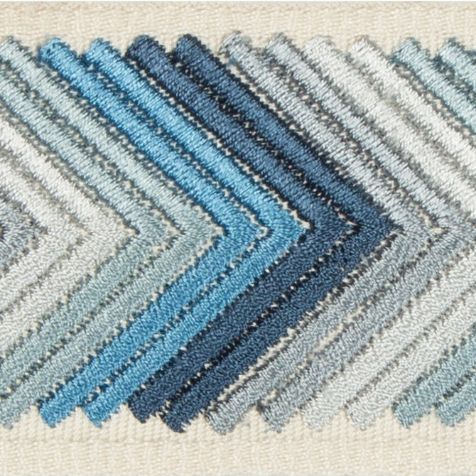 Kravet Couture Fabric T30690.515 Arrowhead Admiral Braids Bands &amp; Borders Rayon 51%, Polyester 49% India see sample Horizontal: 1.57 inches and Vertical: 1 inch 1.77 inches - My Fabric Connection -