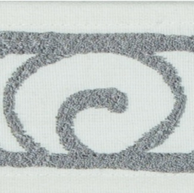 Kravet Basics Fabric T30803.1101 Wave Curl Silver Jeffrey Alan Marks Oceanview Cotton 100% India see sample Horizontal: 1.25 inches and Vertical: 7.8 inches 1.5 inches - My Fabric Connection -
