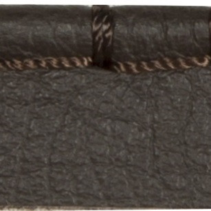 Kravet Design Fabric T30756.8 Whip Stitch Cord Black Leather Trim Cow Hide 90%, Cotton 5%, Polyester 5% Austria see sample Horizontal: see sample and Vertical: see sample 2.5 inches - My Fabric Connection -