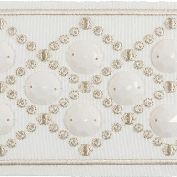 Kravet Design Fabric T30740.116 Beaded Charm Cottonball Kate Spade Cotton 60%, Plastic 30%, Rayon 10% India see sample Horizontal: see sample and Vertical: see sample 4.33 inches - My Fabric Connection -