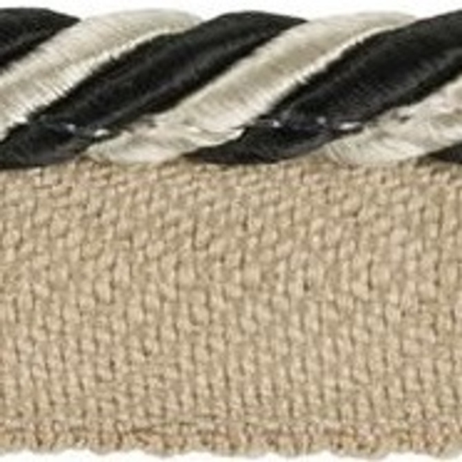 Kravet Design Fabric T30738.8106 Twisted Cord Domino Kate Spade Cotton 48%, Rayon 31%, Polyester 20%, Nylon 1% China see sample Horizontal: see sample and Vertical: see sample .1875 inches - My Fabric Connection -