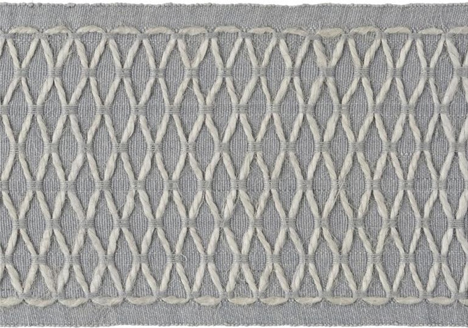 Kravet Couture Fabric T30719.11 Chapelle Frost Barbara Barry Chalet Trims Cotton 70%, Jute 30% India see sample Horizontal: see sample and Vertical: see sample 3 inches - My Fabric Connection -