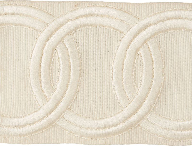 Kravet Couture Fabric T30563.1 Grecian Braid Pearl Calvin Klein Cotton 78%, Rayon 22% India see sample Horizontal: 2.5 inches and Vertical: 1.5 inches 2.559 inches - My Fabric Connection -