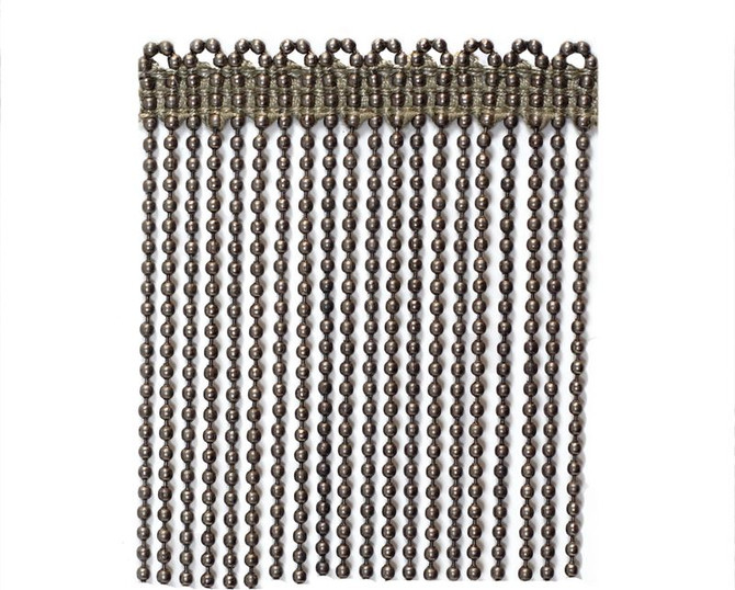 Kravet Couture Fabric T30463.8 Ball/Chain Bull Armour Soprano Metal 99%, Viscose 1% Egypt see sample Horizontal: see sample and Vertical: see sample 3.5 inches - My Fabric Connection -