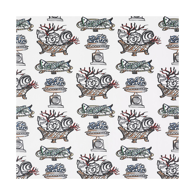 Gaston Y Daniela Fabric Lozoya Multi LORENZO CASTILLO III POLYESTER - 100% Spain HEAVY Horizontal: 27.25 and Vertical: 28.5 55 - My Fabric Connection -