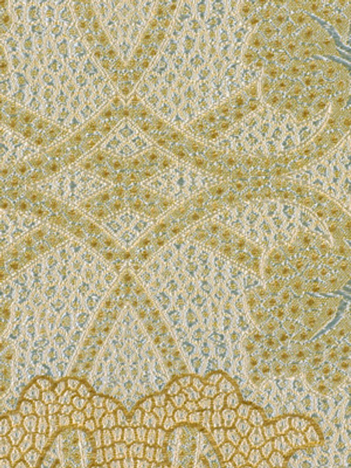 Beacon Hill Fabric Vintage Vines Ice ICE 63% SILK 37% LINEN CHINA Pure Solvents Dry Cleaning Horizontal: 27.75 and Vertical: 29.25 57" - My Fabric Connection -