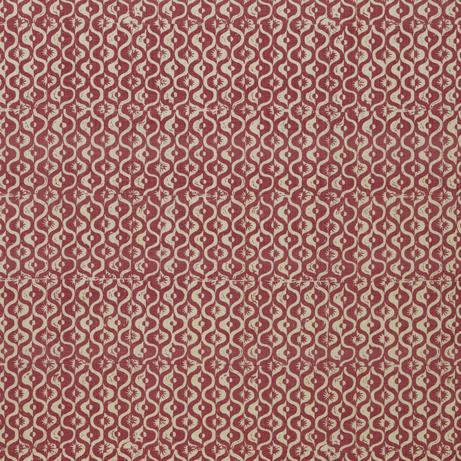 Lee Jofa Fabric Small Medallion Berry BLITHFIELD LINEN - 100% United Kingdom HEAVY Horizontal: 17.1 and Vertical: 37.7 51.1 - My Fabric Connection -