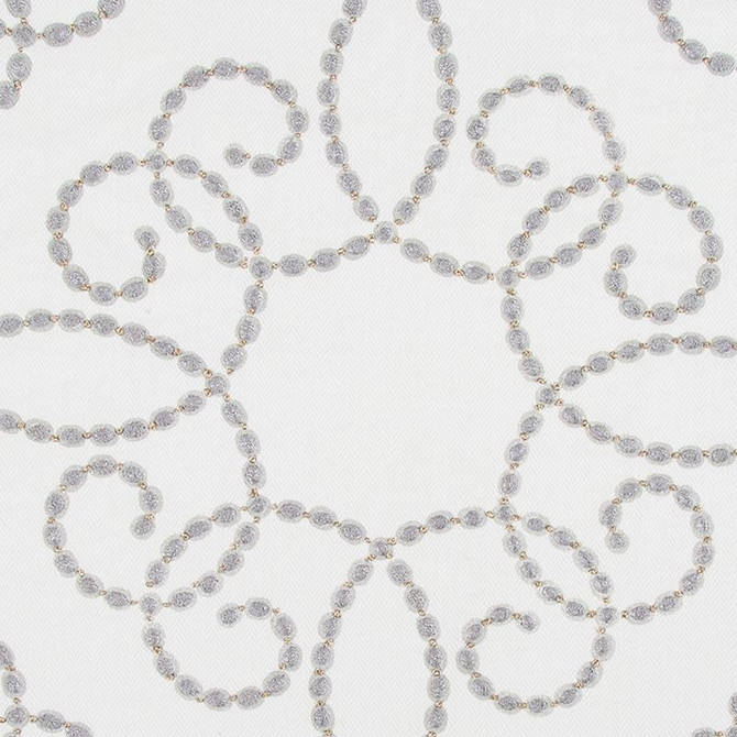 Beacon Hill Fabric Grace Emblem Pewter - INDIA - Horizontal: 26.5 inches and Vertical: 24.5 inches 55 inches - My Fabric Connection -