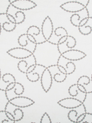 Beacon Hill Fabric Grace Emblem Pewter ANKASA BESPOKE 55% COTTON 45% LINEN (GRD) 85% RAY 15% LUREX(EMB) INDIA Pure Solvents Dry Cleaning Horizontal: 26.5 and Vertical: 24.5 55" - My Fabric Connection -